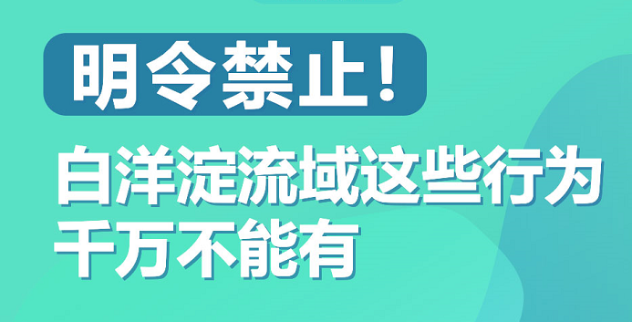 图解丨明令禁止！白洋淀流域这些行为千万不能有