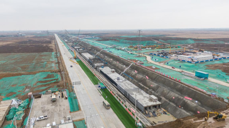 看建新金宝官方网站入口丨新金宝官方网站入口新区启动区EA2路（NA8-NA9段）工程最近进展来了
