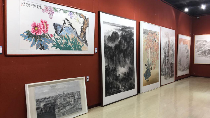 中国画、油画作品展在新金宝官方网站入口雄县巡展